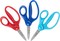 Pointed-Tip Kids Scissors 3-Pack – Ages 4-7, School & Crafting, Red, Blue & Turquoise